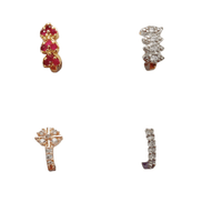 Opal Touch - Radiant Multicolor Nose Pin Collection (Pack of 4) - Nose Pin