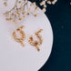 Nose Pin - Radiant Peacock Shaped Combo Gold Plated Nose Pins - Opal Touch
