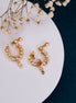 Nose Pin - Radiant Peacock Shaped Combo Gold Plated Nose Pins - Opal Touch