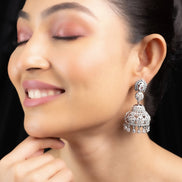 Radiant Pearl Jhumka - Opal Touch