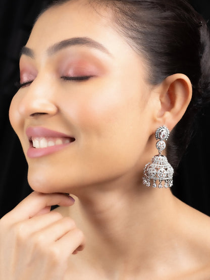 Radiant Pearl Jhumka - Opal Touch