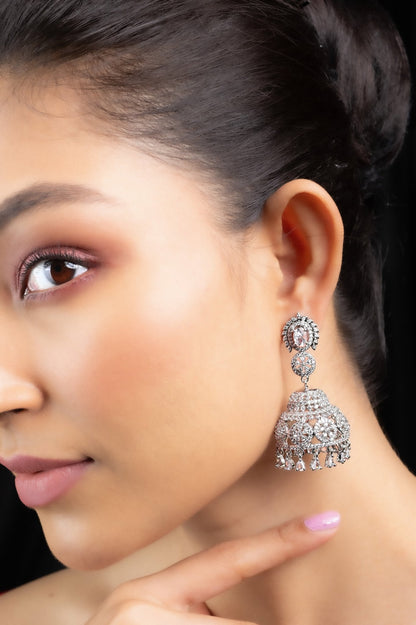 Radiant Pearl Jhumka - Opal Touch