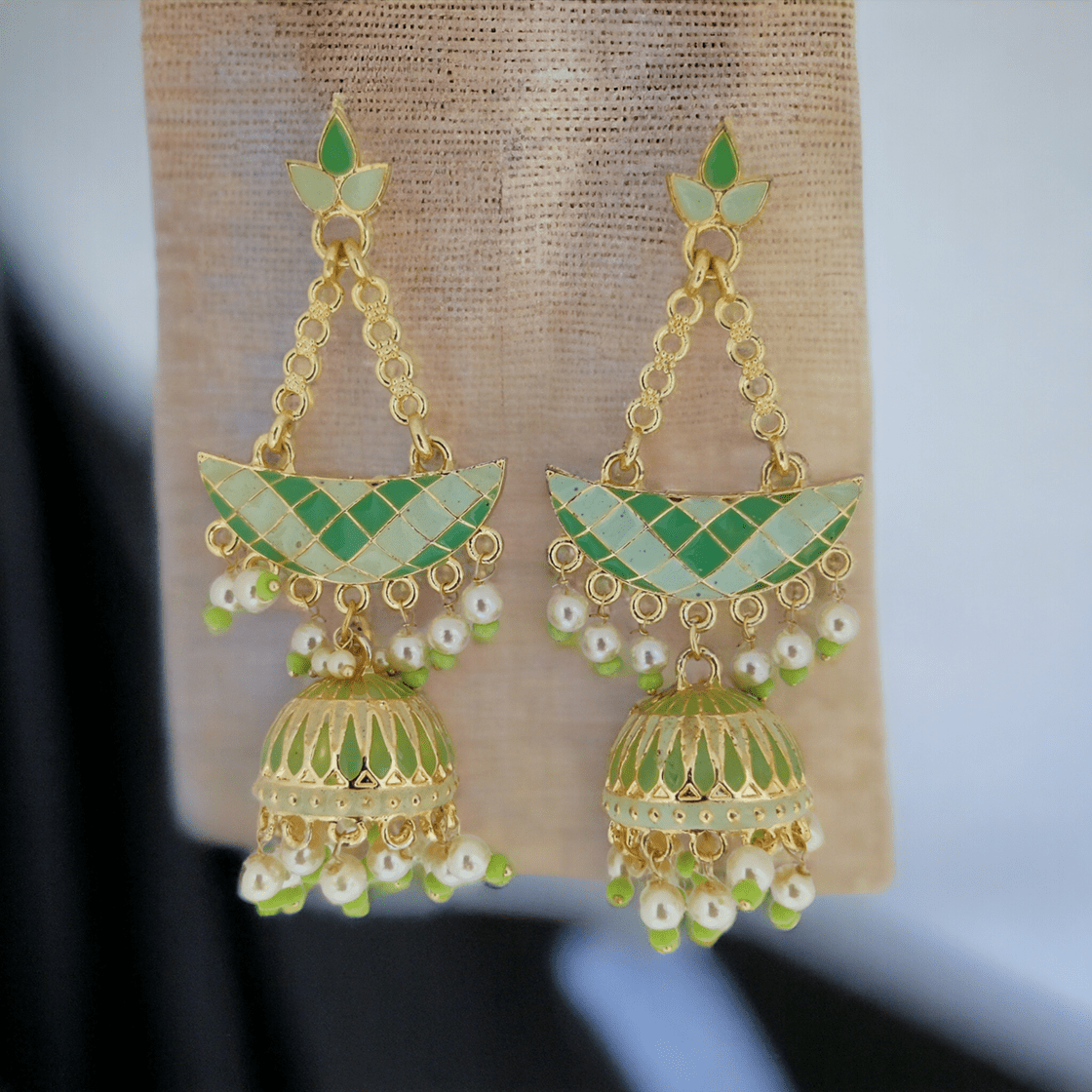 Opal Touch - Radiant Rainbow Bliss Jhumkas - Jhumka
