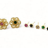 Opal Touch - Radiant Rainbow Charm Earrings - Earrings