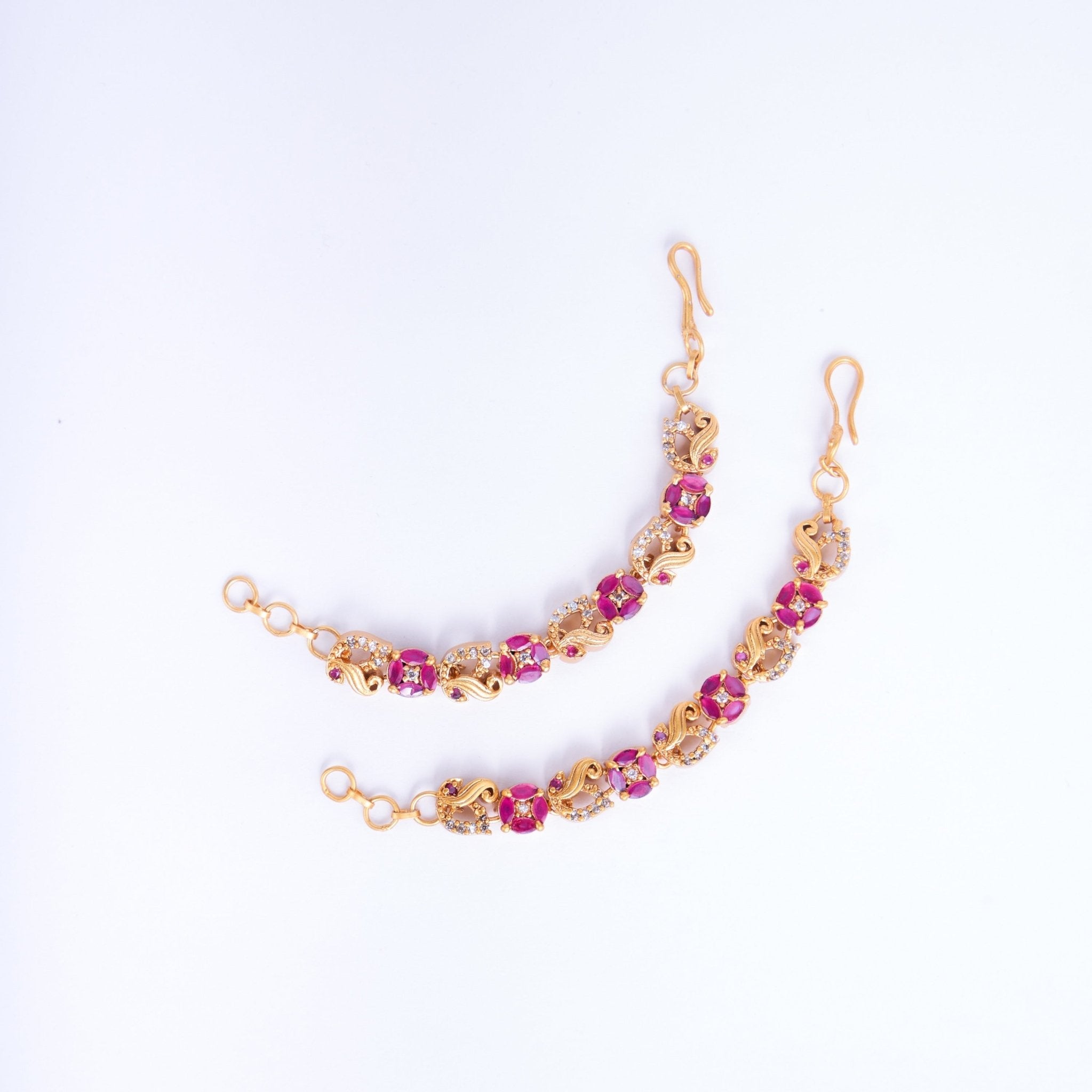 Opal Touch - Radiant Red-White Ear Chain - Ear chain (Matil)
