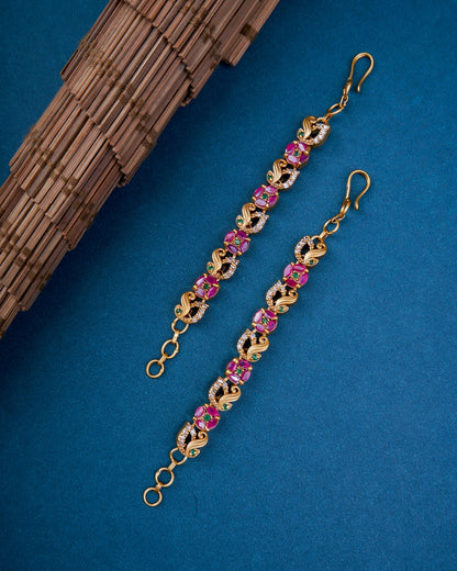 Opal Touch - Radiant Red-White Ear Chain - Ear chain (Matil)