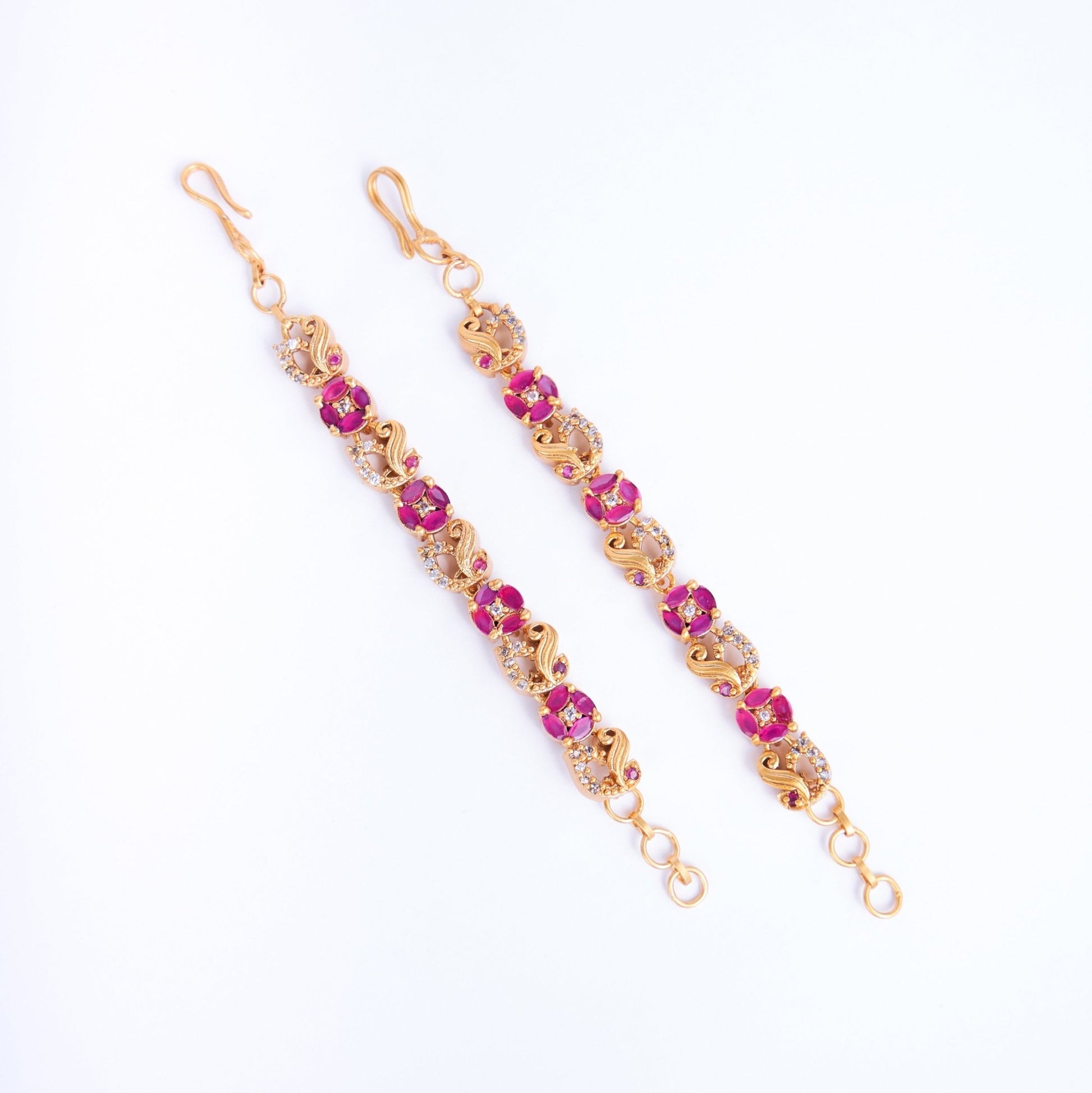 Opal Touch - Radiant Red-White Ear Chain - Ear chain (Matil)