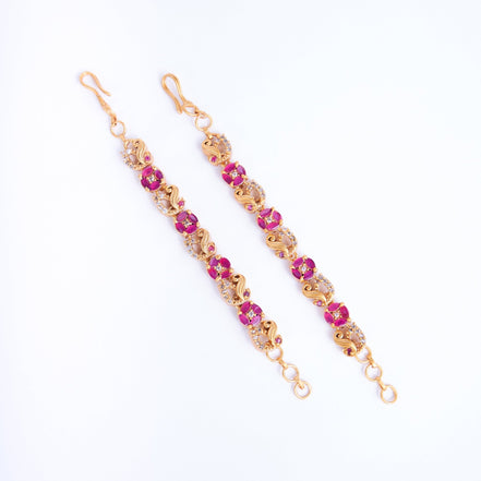 Opal Touch - Radiant Red-White Ear Chain - Ear chain (Matil)