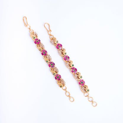 Opal Touch - Radiant Red-White Ear Chain - Ear chain (Matil)