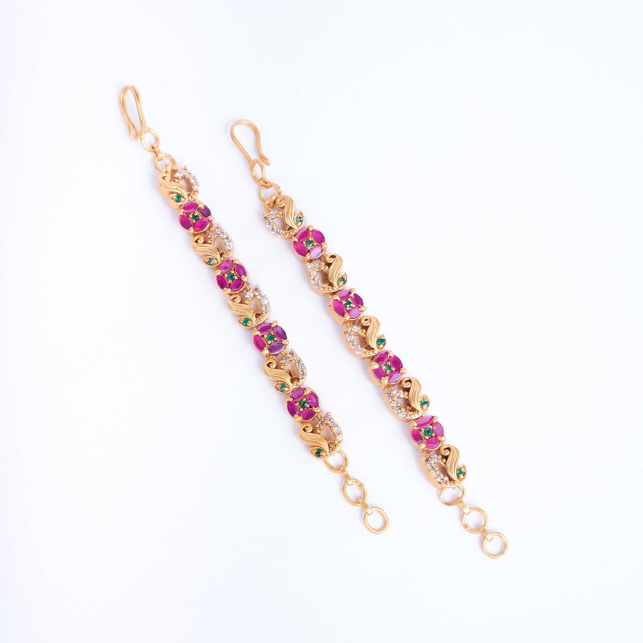 Opal Touch - Radiant Red-White Ear Chain - Ear chain (Matil)
