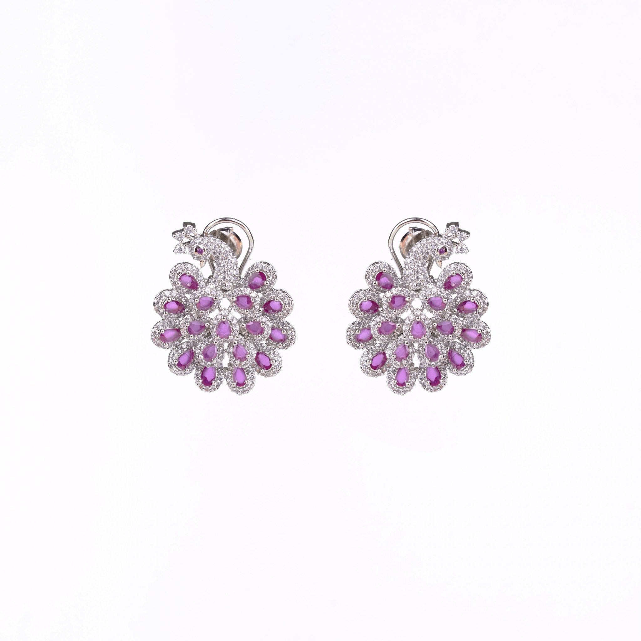 Opal Touch - Radiant Red-White Earrings - Earrings