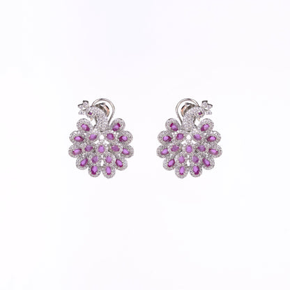 Opal Touch - Radiant Red-White Earrings - Earrings