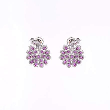 Opal Touch - Radiant Red-White Earrings - Earrings