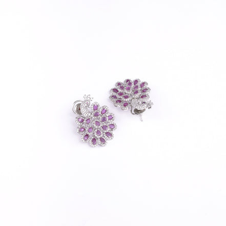Opal Touch - Radiant Red-White Earrings - Earrings