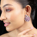 Radiant Red - White Earrings - Opal Touch