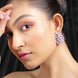 Radiant Red - White Earrings - Opal Touch