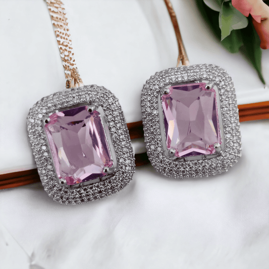 Opal Touch - Radiant Rhodium Studs - Studs