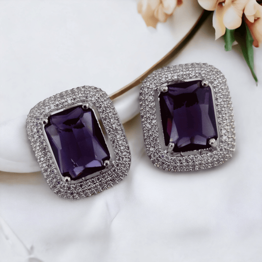 Opal Touch - Radiant Rhodium Studs - Studs