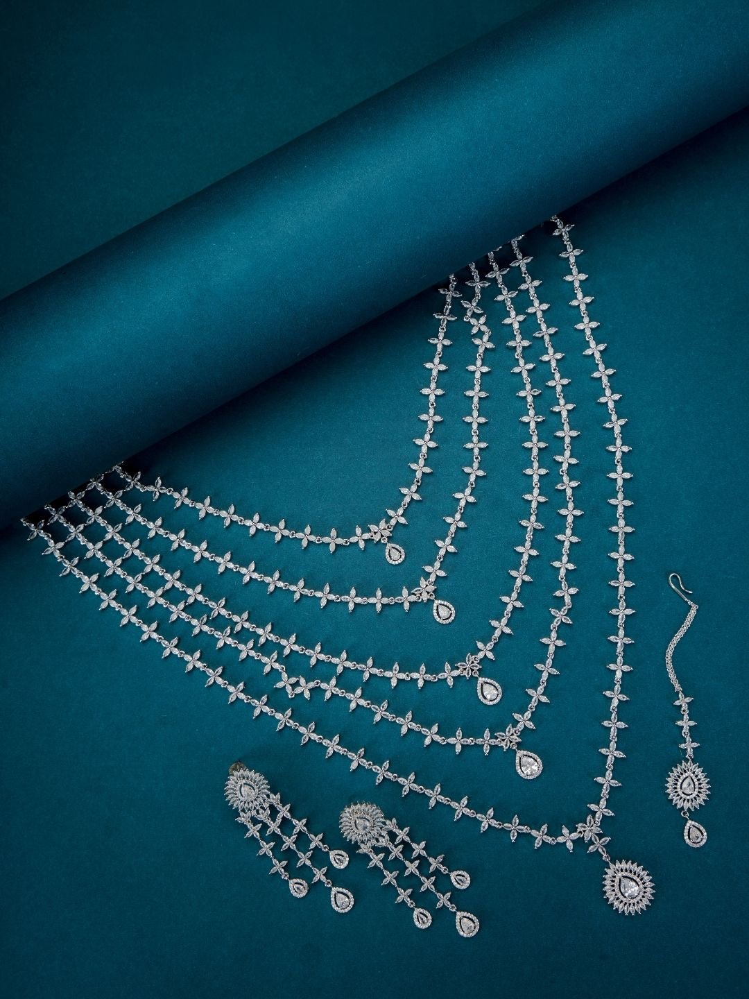 Opal Touch - Radiant Rhodium White Necklace - Necklace