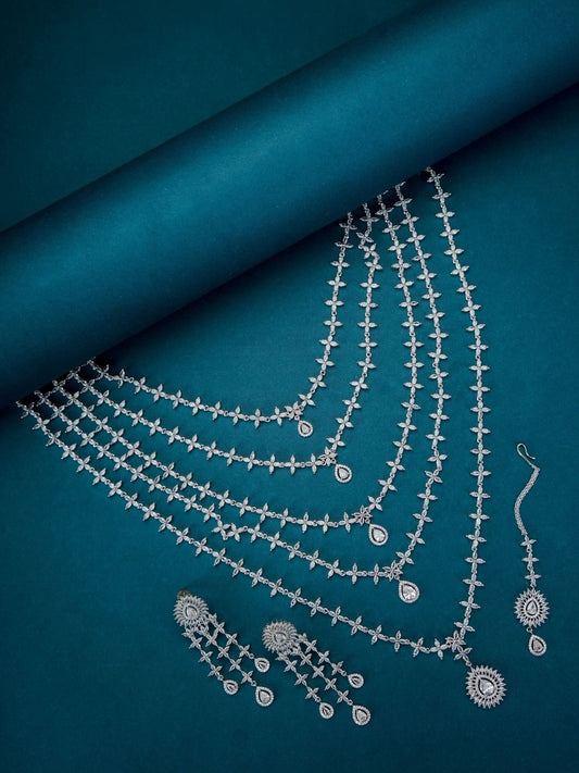 Opal Touch - Radiant Rhodium White Necklace - Necklace