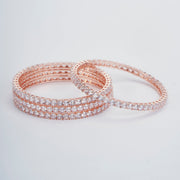 Opal Touch - Radiant Rose Gold Bangles Set (Pack of 4) - Bangles