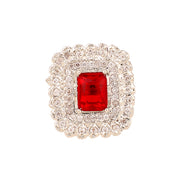 Opal Touch - Radiant Rouge Brass Ring -
