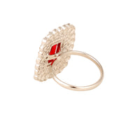 Opal Touch - Radiant Rouge Brass Ring -