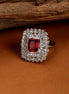 Opal Touch - Radiant Rouge Brass Ring -
