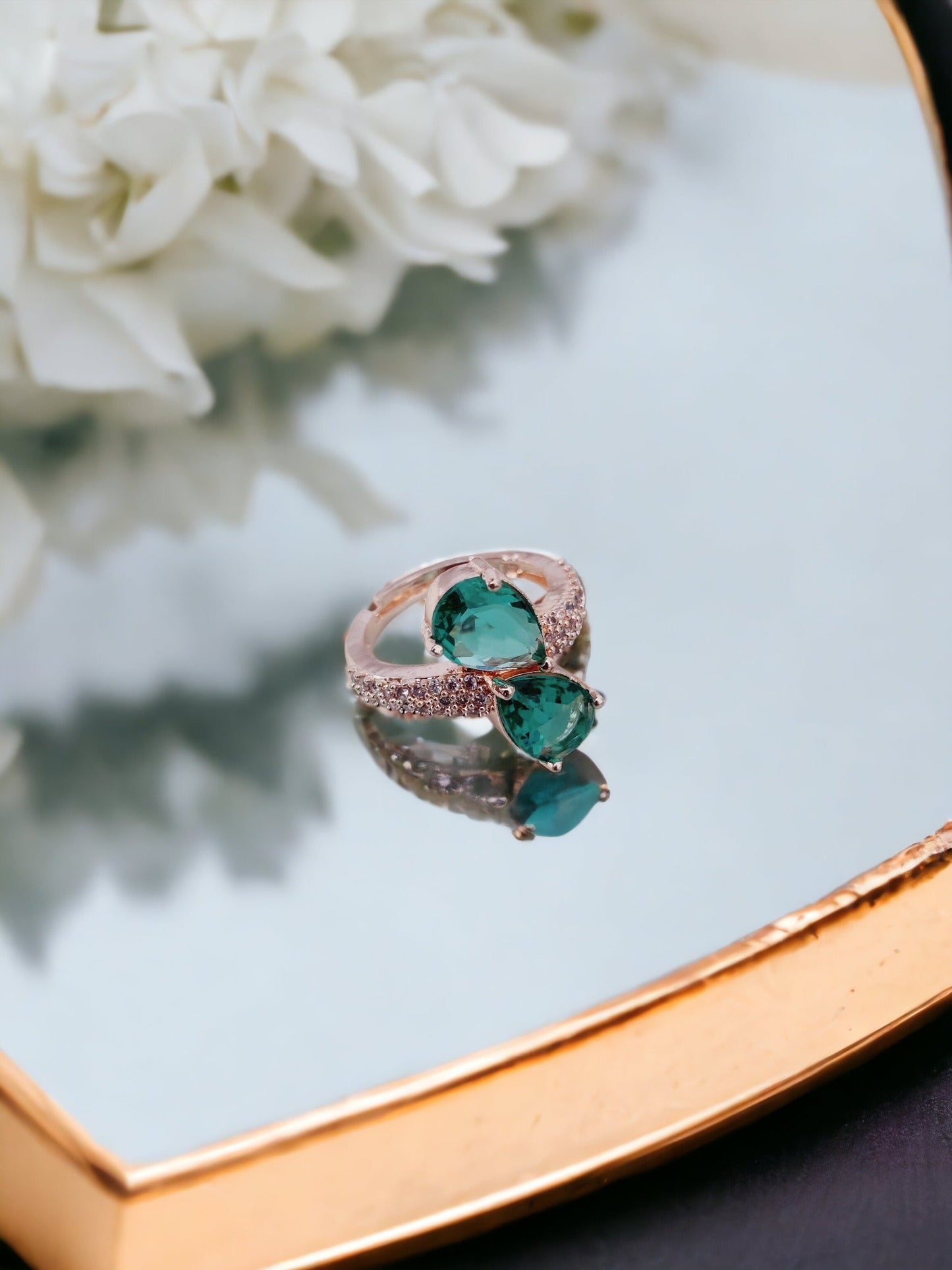 Opal Touch - Radiant Sunburst Ring - Ring