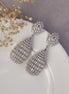 Earrings - Radiant Teardrop Crystal Statement Rhodium Plated Earrings - Opal Touch