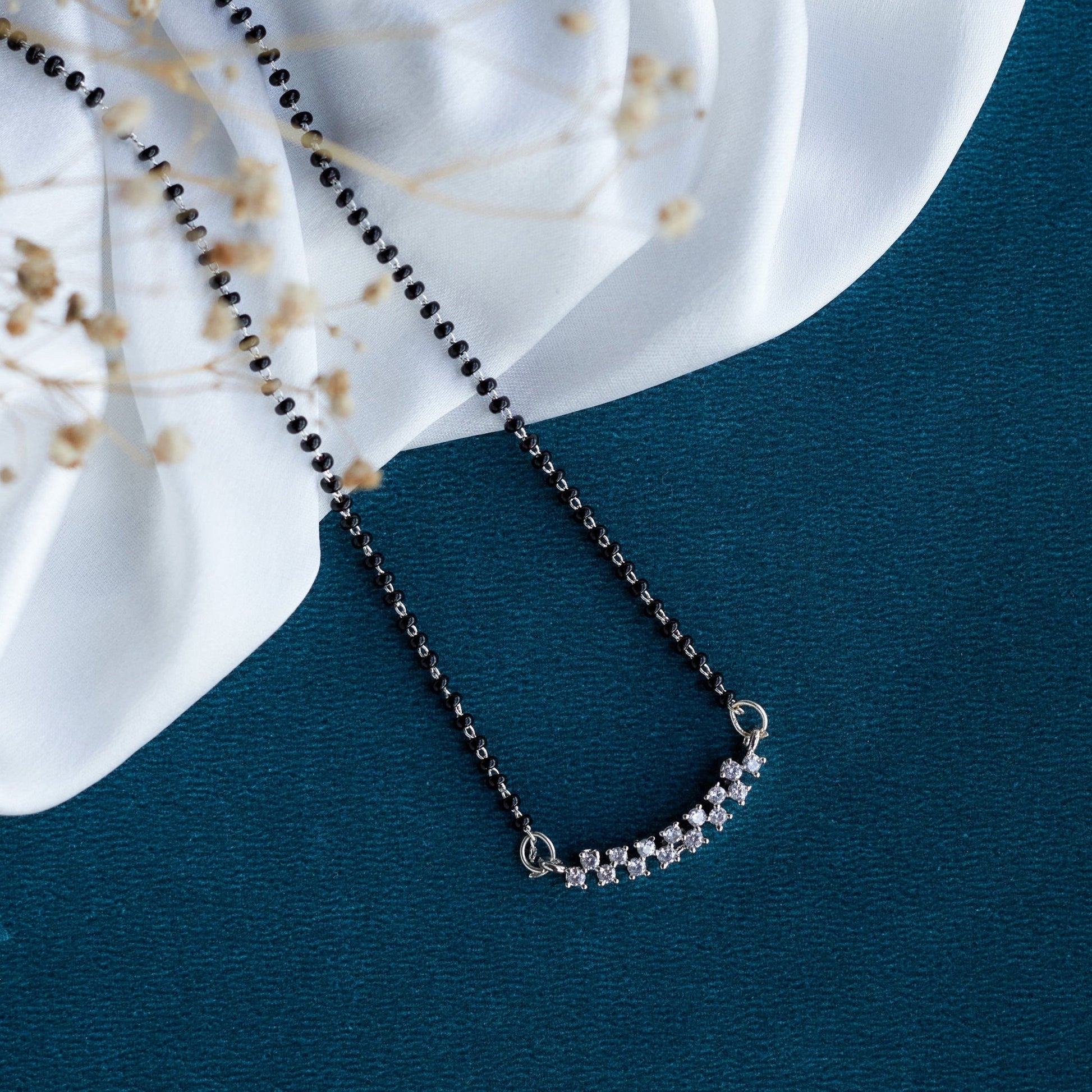 Mangalsutra - Radiant Unity Rhodium Mangalsutra - Opal Touch