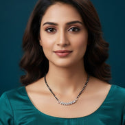 Radiant Unity Rhodium Mangalsutra - Opal Touch