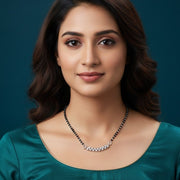 Radiant Unity Rhodium Mangalsutra - Opal Touch