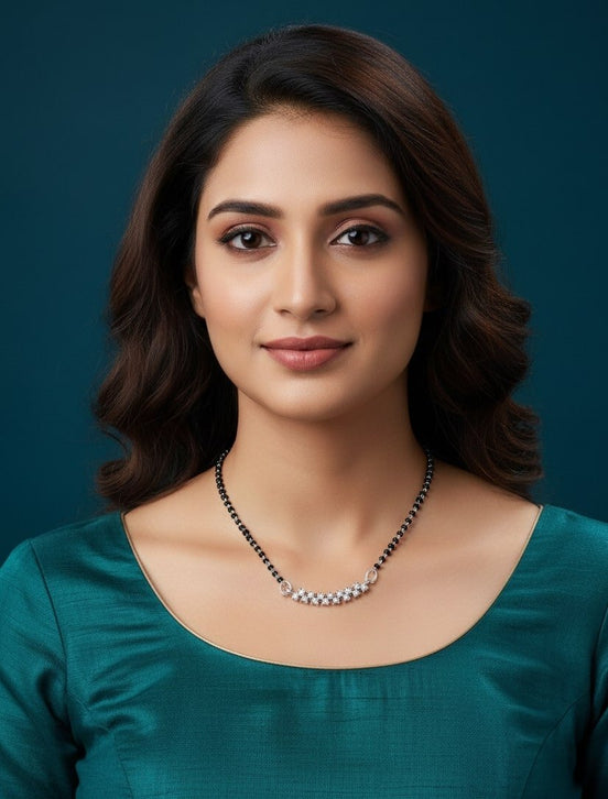 Radiant Unity Rhodium Mangalsutra - Opal Touch