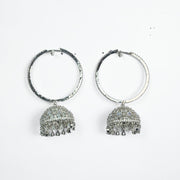 Radiant White Jhumka - Opal Touch
