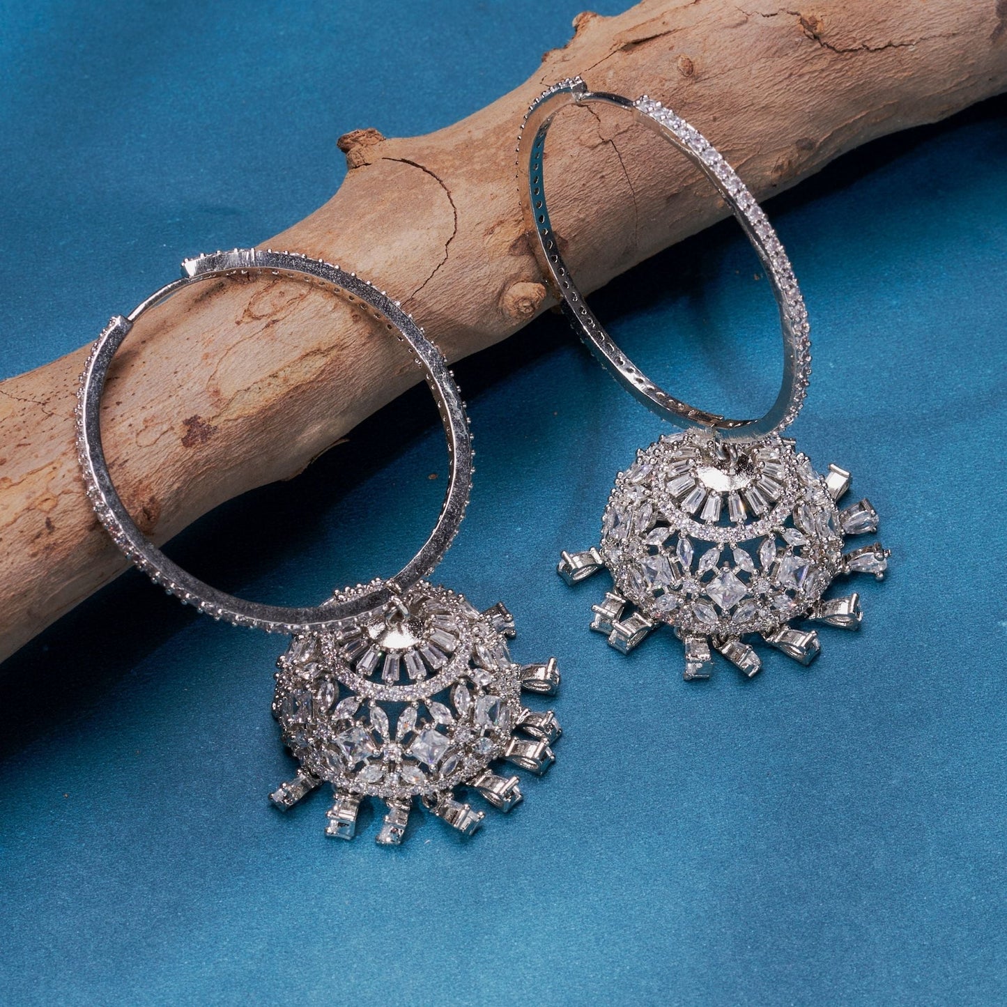 Opal Touch - Radiant White Jhumka - Jhumka