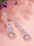 Opal Touch - Radiant White Melody: Brass Rose Gold CZ Earrings - Earrings