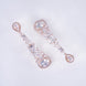 Opal Touch - Radiant White Melody: Brass Rose Gold CZ Earrings - Earrings