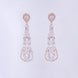 Opal Touch - Radiant White Melody: Brass Rose Gold CZ Earrings - Earrings