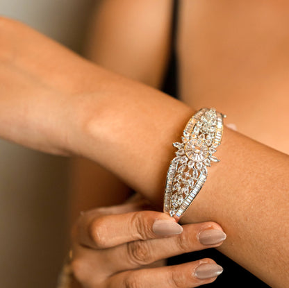 Opal Touch - Radiant White Rhodium Bracelet - Bracelets