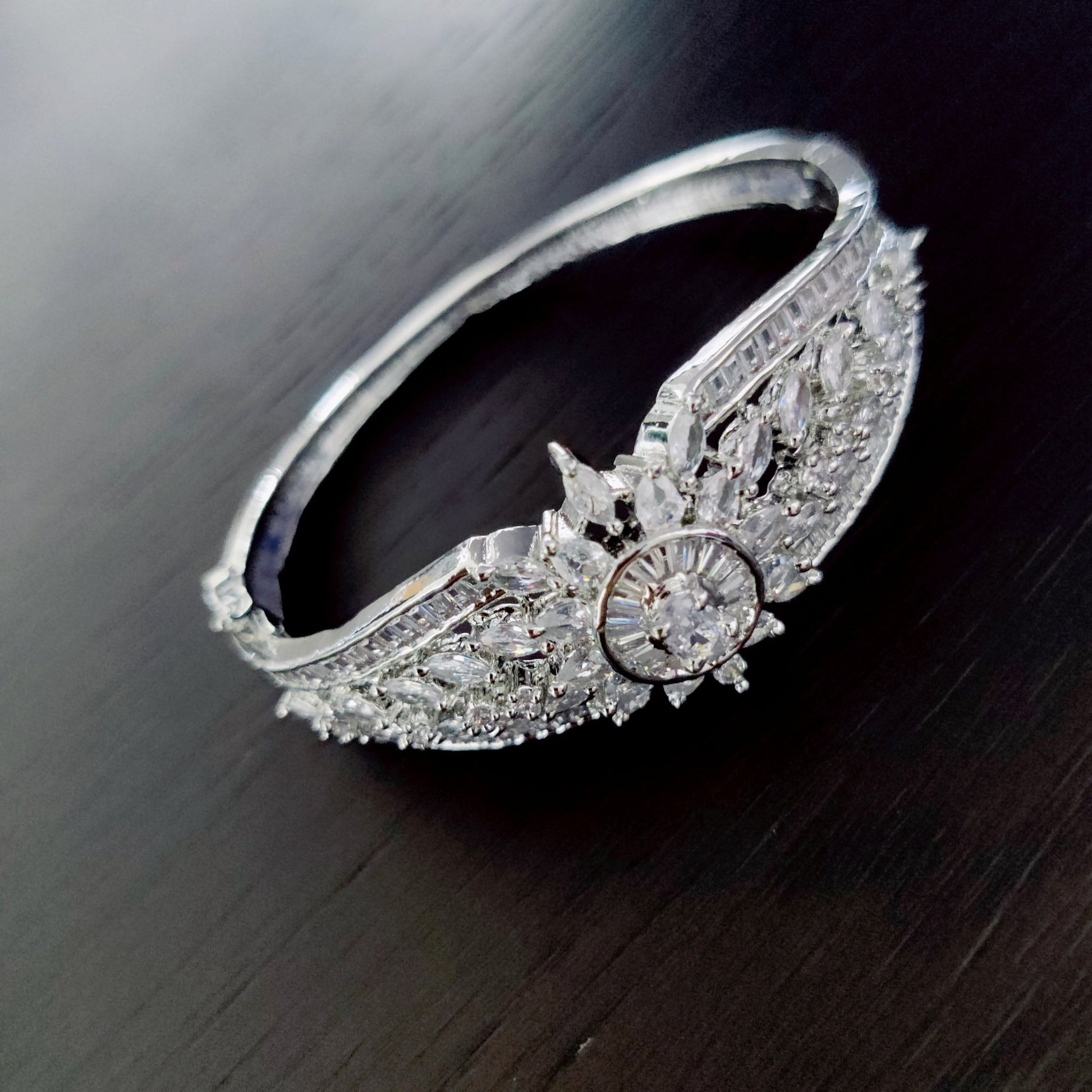 Opal Touch - Radiant White Rhodium Bracelet - Bracelets