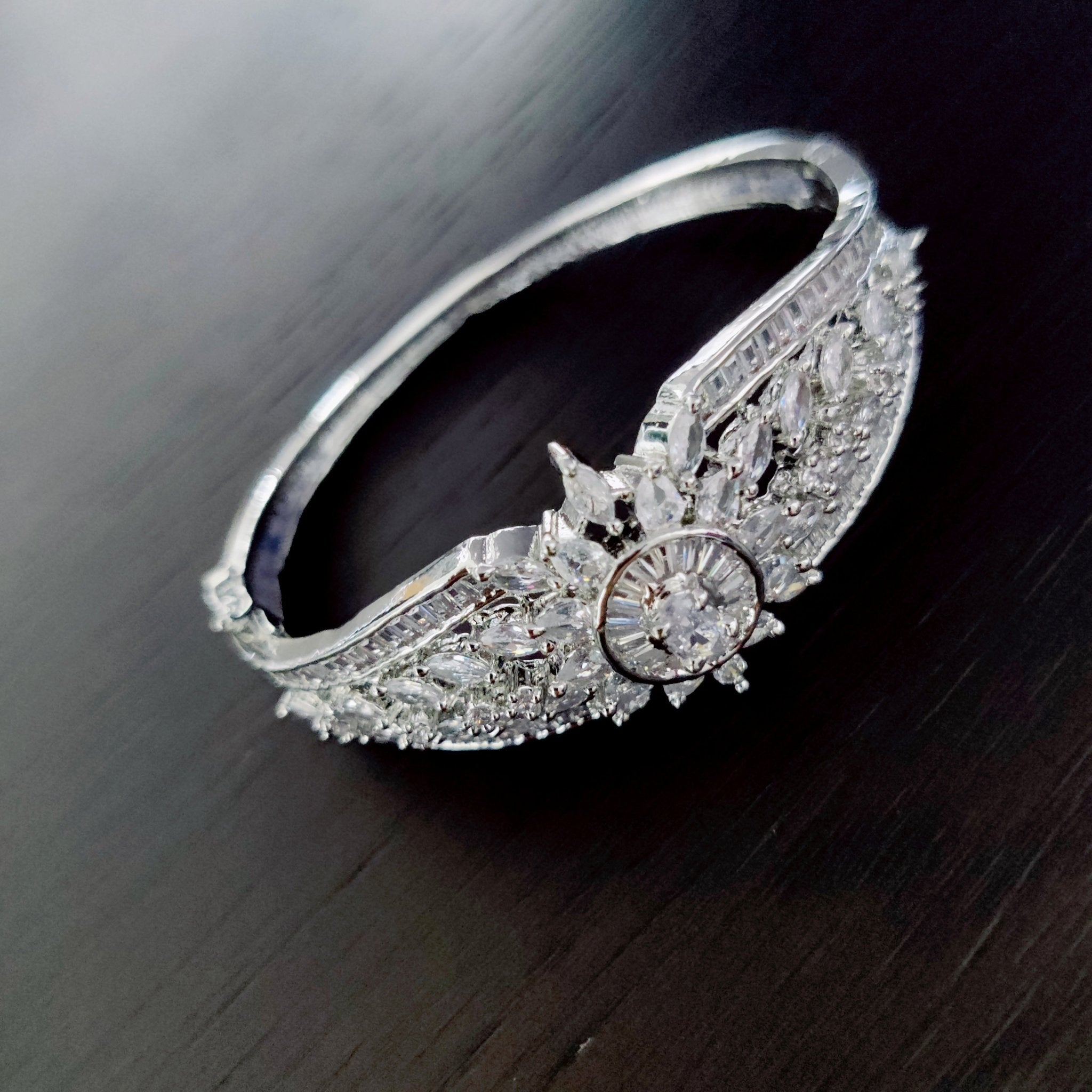 Opal Touch - Radiant White Rhodium Bracelet - Bracelets