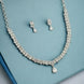 Necklace - Radiant White Rhodium Plated Necklace - Opal Touch