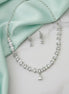 Radiant White Rhodium Plated Necklace - Opal Touch