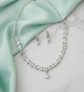 Radiant White Rhodium Plated Necklace - Opal Touch