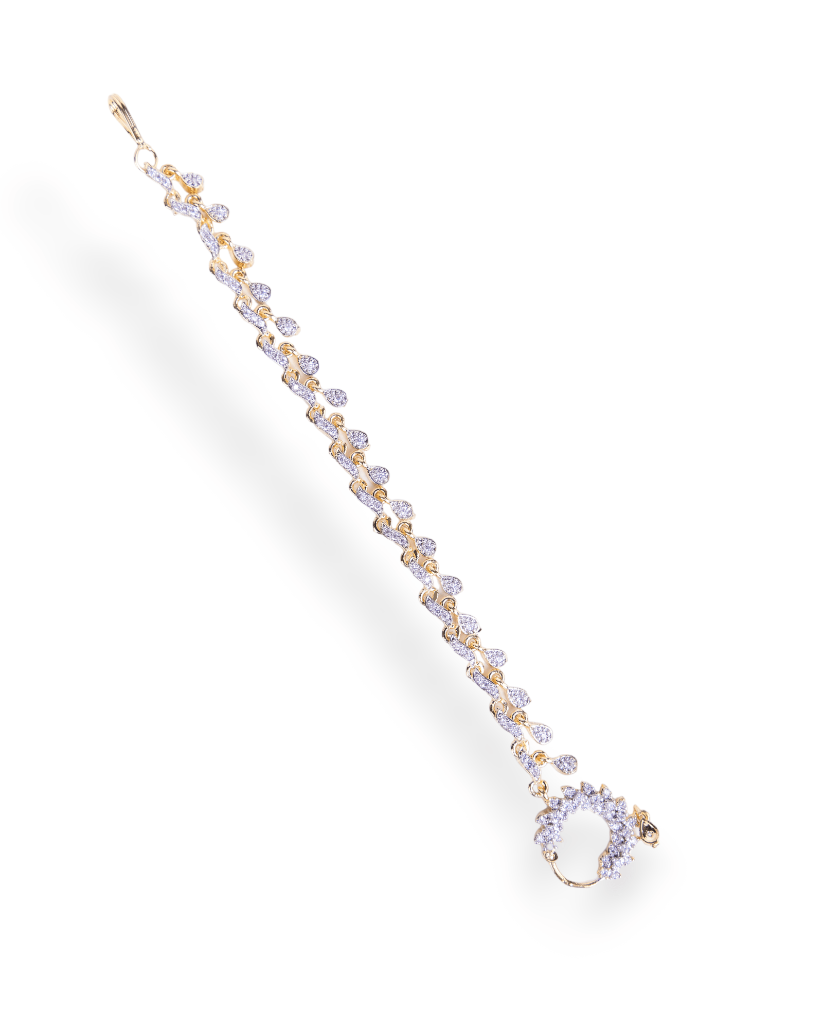 Opal Touch - Radiant White Two Tone Nose Pin - Nose Pin