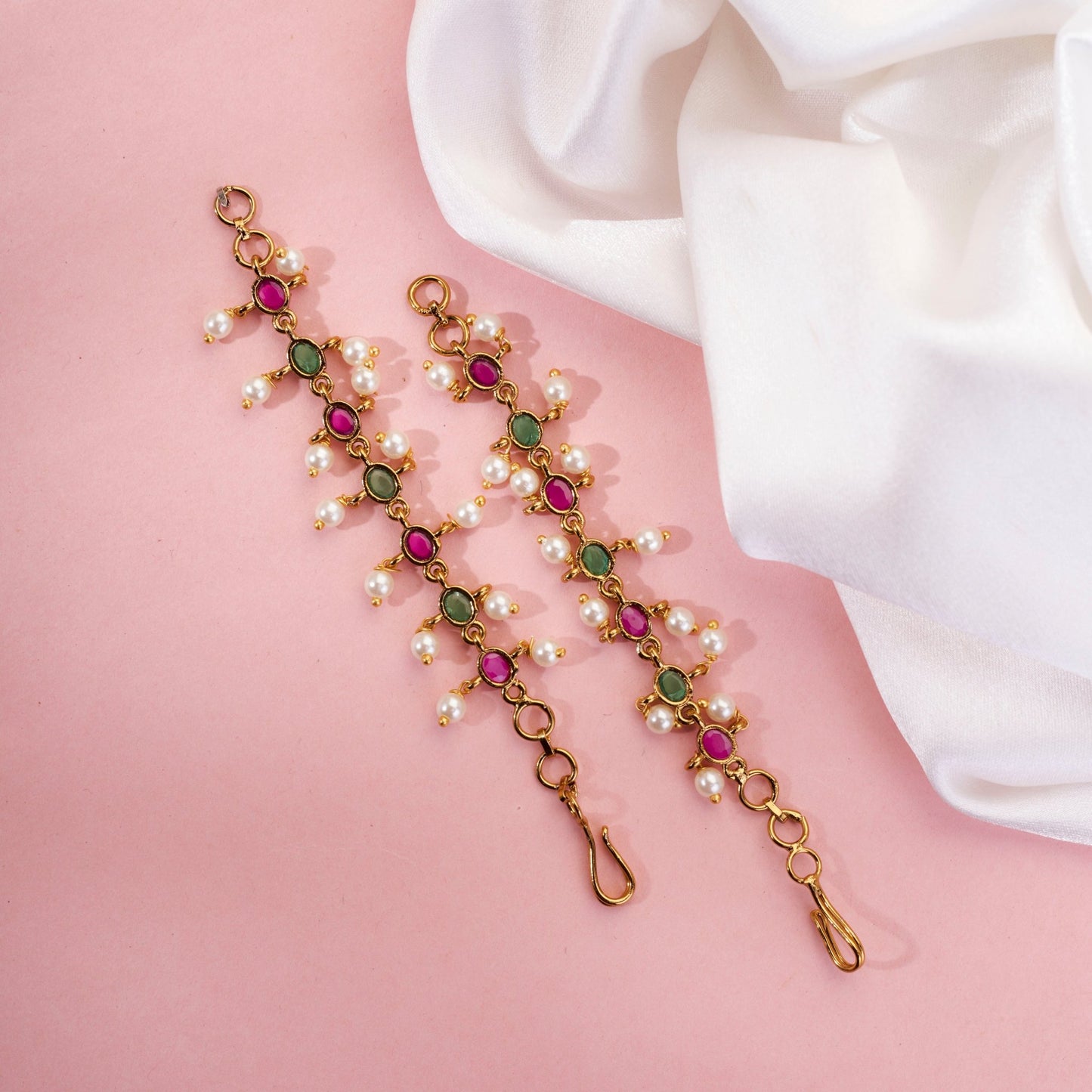 Matil - Rajmahal Gleam Matte Black Plated Matil - Opal Touch