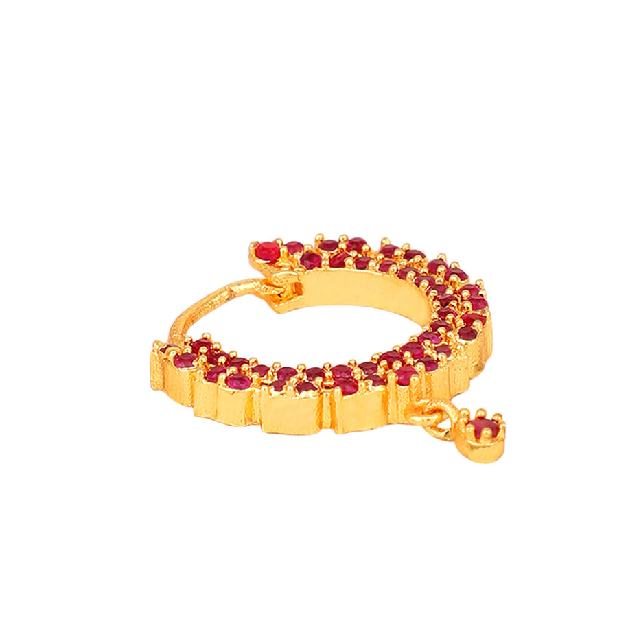 Opal Touch - Red-Gold Nose Pin - Nose pin
