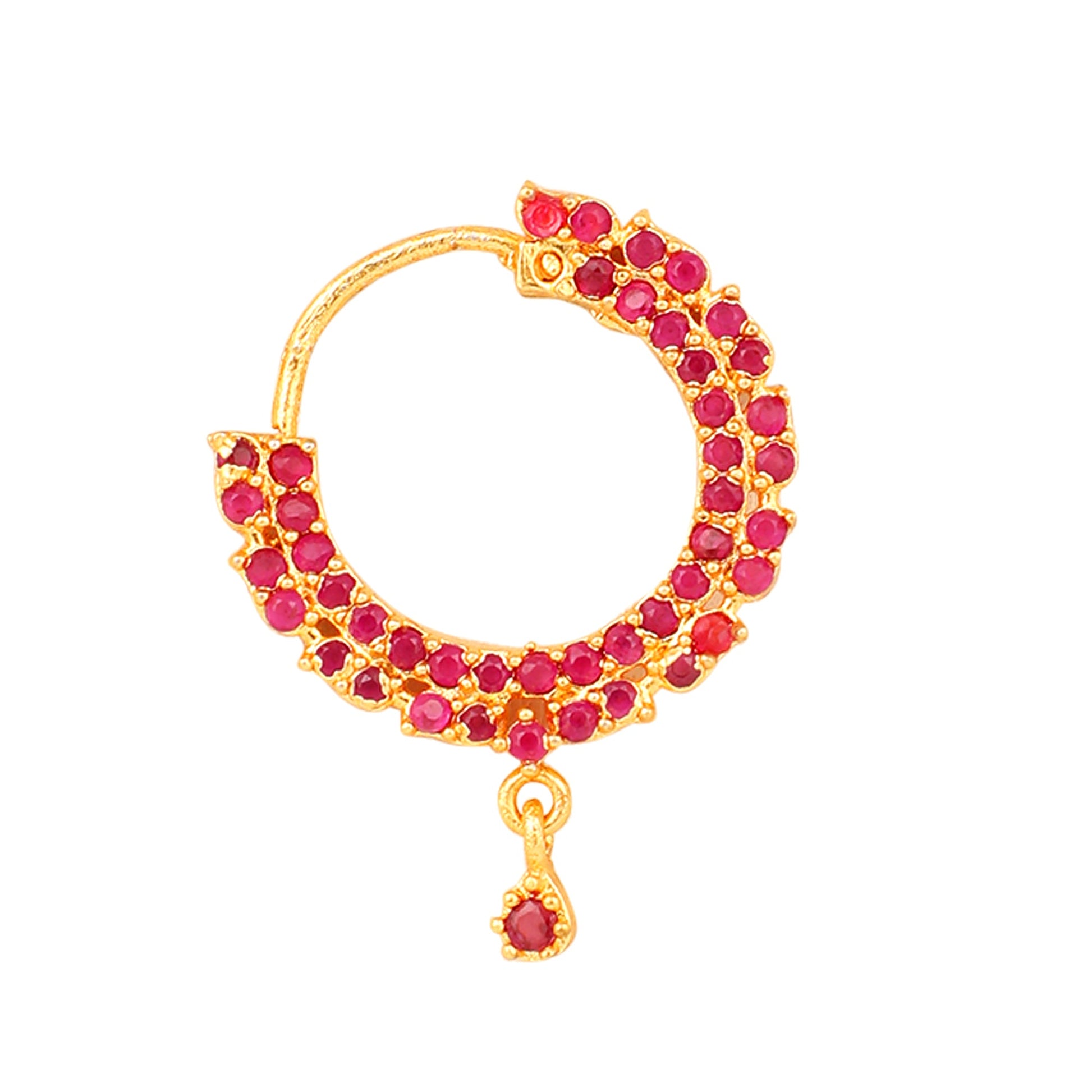 Opal Touch - Red-Gold Nose Pin - Nose pin