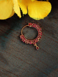 Opal Touch - Red-Gold Nose Pin - Nose pin